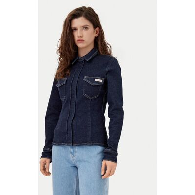 Calvin Klein Jeans Koszula jeansowa Lean J20J224539 Granatowy Regular Fit M Granatowy Damskie Calvin Klein Jeans Koszula jeansowa Lean J20J224539 Granatowy Regular Fit M Granatowy Damskie