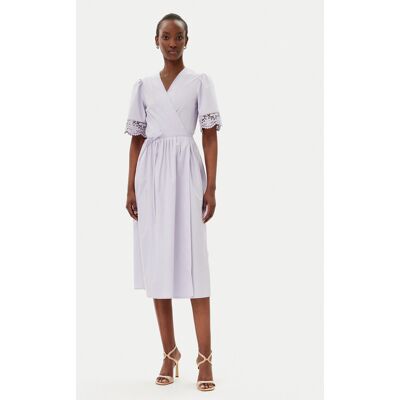 TWINSET Sukienka codzienna 251TT2091 Fioletowy Loose Fit 42 Fioletowy Damskie TWINSET Sukienka codzienna 251TT2091 Fioletowy Loose Fit 42 Fioletowy Damskie