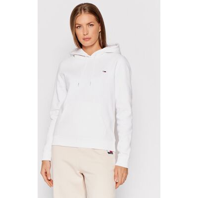 Tommy Jeans Bluza Fleece Hoodie DW0DW09228 Biały Regular Fit XXL Biały Damskie Tommy Jeans Bluza Fleece Hoodie DW0DW09228 Biały Regular Fit XXL Biały Damskie