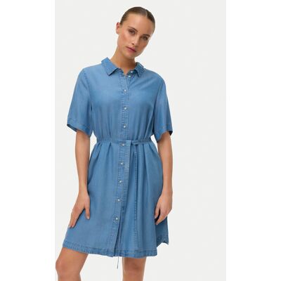 Vero Moda Sukienka jeansowa Bree 10341620 Niebieski Regular Fit XS Niebieski Damskie Vero Moda Sukienka jeansowa Bree 10341620 Niebieski Regular Fit XS Niebieski Damskie