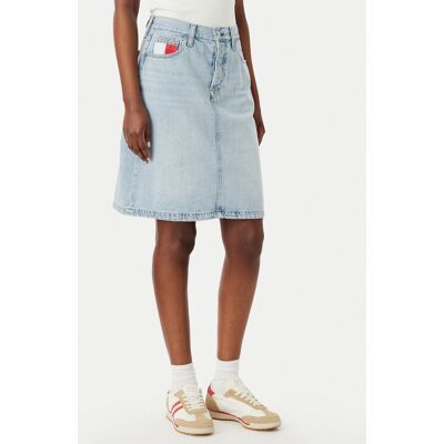 Tommy Jeans Spódnica jeansowa Claire DW0DW23474 Niebieski Regular Fit 24 Niebieski Damskie Tommy Jeans Spódnica jeansowa Claire DW0DW23474 Niebieski Regular Fit 24 Niebieski Damskie