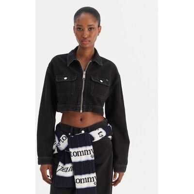 Tommy Jeans Kurtka jeansowa Station DW0DW22523 Czarny Regular Fit S Czarny Damskie Tommy Jeans Kurtka jeansowa Station DW0DW22523 Czarny Regular Fit S Czarny Damskie