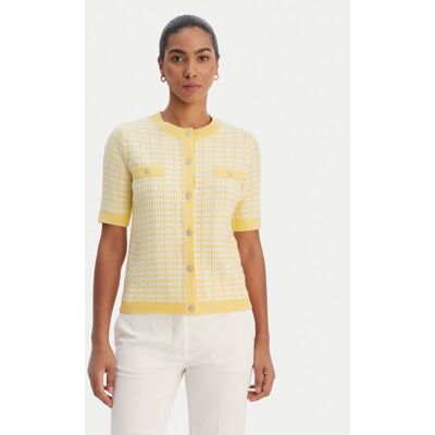 Morgan Kardigan 261-MIRES Żółty Slim Fit S Żółty Damskie Morgan Kardigan 261-MIRES Żółty Slim Fit S Żółty Damskie
