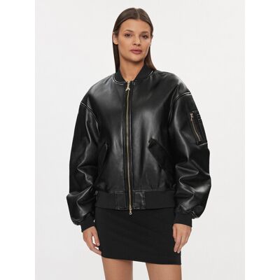 Patrizia Pepe Kurtka z imitacji skóry 8O0123/E005-K103 Czarny Regular Fit 42 Czarny Damskie Patrizia Pepe Kurtka z imitacji skóry 8O0123/E005-K103 Czarny Regular Fit 42 Czarny Damskie