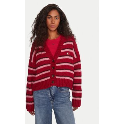 Tommy Jeans Kardigan Badge DW0DW21678 Czerwony Relaxed Fit M Czerwony Damskie Tommy Jeans Kardigan Badge DW0DW21678 Czerwony Relaxed Fit M Czerwony Damskie