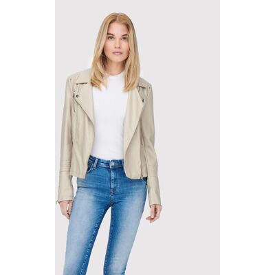 ONLY Kurtka z imitacji skóry Gemma 15153079 Beżowy Regular Fit 38 Beżowy Damskie ONLY Kurtka z imitacji skóry Gemma 15153079 Beżowy Regular Fit 38 Beżowy Damskie