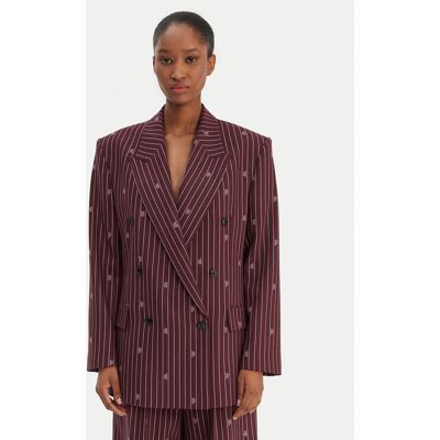 HUGO Marynarka Antegi 50554428 Bordowy Relaxed Fit 42 Bordowy Damskie HUGO Marynarka Antegi 50554428 Bordowy Relaxed Fit 42 Bordowy Damskie