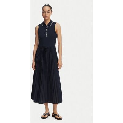 Tommy Hilfiger Sukienka codzienna 1985 Pleated WW0WW49621 Granatowy Regular Fit XXS Granatowy Damskie Tommy Hilfiger Sukienka codzienna 1985 Pleated WW0WW49621 Granatowy Regular Fit XXS Granatowy Damskie