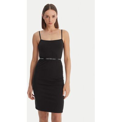 Calvin Klein Sukienka codzienna LV047F289G Czarny Slim Fit XS Czarny Damskie Calvin Klein Sukienka codzienna LV047F289G Czarny Slim Fit XS Czarny Damskie