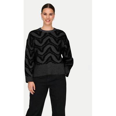 ONLY Sweter Jane 15332157 Szary Regular Fit XS Szary Damskie ONLY Sweter Jane 15332157 Szary Regular Fit XS Szary Damskie