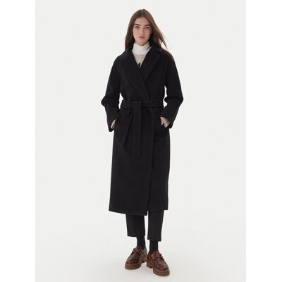 Weekend Max Mara Płaszcz wełniany Tempera 2525016082 Czarny Regular Fit 40 Czarny Damskie Weekend Max Mara Płaszcz wełniany Tempera 2525016082 Czarny Regular Fit 40 Czarny Damskie