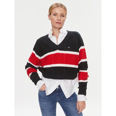 Tommy Jeans Sweter DW0DW15941 Kolorowy Regular Fit L Kolorowy Damskie Tommy Jeans Sweter DW0DW15941 Kolorowy Regular Fit L Kolorowy Damskie