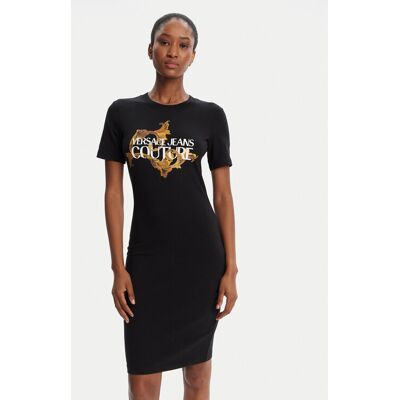 Versace Jeans Couture Sukienka codzienna 79HAOE06 CJ02E Czarny Regular Fit XS Czarny Damskie Versace Jeans Couture Sukienka codzienna 79HAOE06 CJ02E Czarny Regular Fit XS Czarny Damskie