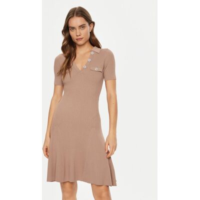 Guess Sukienka dzianinowa W5RK18 Z2U00 Beżowy Regular Fit L Beżowy Damskie Guess Sukienka dzianinowa W5RK18 Z2U00 Beżowy Regular Fit L Beżowy Damskie