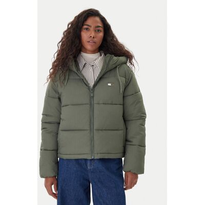 Tommy Jeans Kurtka zimowa DW0DW21625 Zielony Regular Fit XS Zielony Damskie Tommy Jeans Kurtka zimowa DW0DW21625 Zielony Regular Fit XS Zielony Damskie