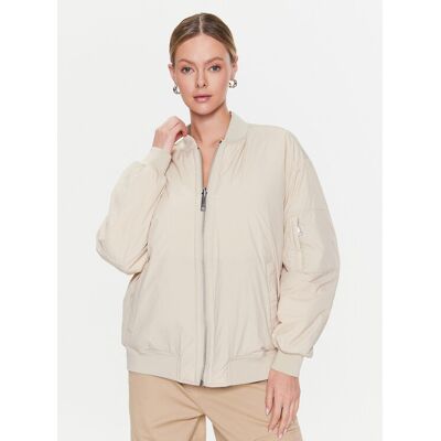 Calvin Klein Kurtka bomber Light Paded Quilt Bomber Jacket K20K205178 Écru Regular Fit L Kremowy Damskie Calvin Klein Kurtka bomber Light Paded Quilt Bomber Jacket K20K205178 Écru Regular Fit L Kremowy Damskie