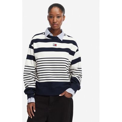 Tommy Jeans Bluza DW0DW22824 Granatowy Regular Fit XS Granatowy Damskie Tommy Jeans Bluza DW0DW22824 Granatowy Regular Fit XS Granatowy Damskie