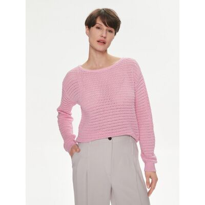 Vila Sweter Bellisina 14089578 Różowy Regular Fit L Różowy Damskie Vila Sweter Bellisina 14089578 Różowy Regular Fit L Różowy Damskie
