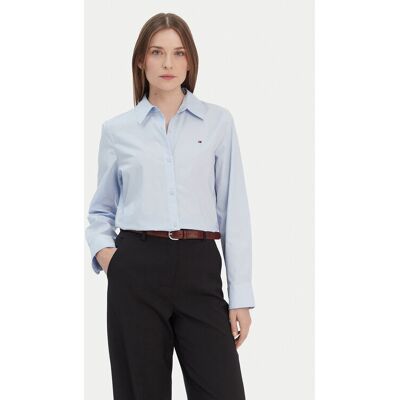 Tommy Hilfiger Koszula Ess WW0WW47169 Błękitny Regular Fit 34 Niebieski jasny Damskie Tommy Hilfiger Koszula Ess WW0WW47169 Błękitny Regular Fit 34 Niebieski jasny Damskie