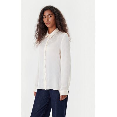 Guess Koszula W5YH1A WHCR2 Écru Regular Fit XL Kremowy Damskie Guess Koszula W5YH1A WHCR2 Écru Regular Fit XL Kremowy Damskie