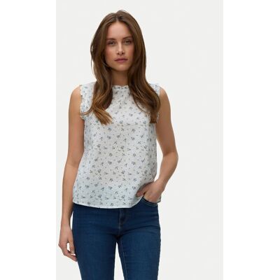 Vero Moda Top Trine 10342734 Biały Regular Fit S Biały Damskie Vero Moda Top Trine 10342734 Biały Regular Fit S Biały Damskie