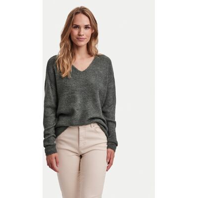 Vero Moda Sweter Crewlefile 10233357 Zielony Loose Fit S Zielony Damskie Vero Moda Sweter Crewlefile 10233357 Zielony Loose Fit S Zielony Damskie