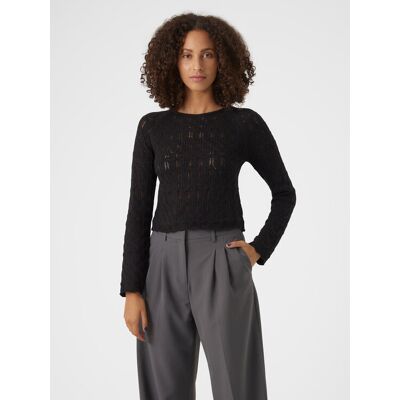 Vero Moda Sweter Fabienne 10299617 Czarny Slim Fit L Czarny Damskie Vero Moda Sweter Fabienne 10299617 Czarny Slim Fit L Czarny Damskie