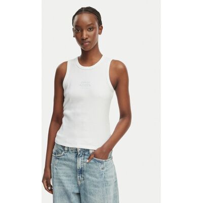 Calvin Klein Jeans Top LV047F239G Biały Slim Fit S Biały Damskie Calvin Klein Jeans Top LV047F239G Biały Slim Fit S Biały Damskie