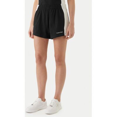 Calvin Klein Swimwear Szorty materiałowe LV00Q61153 Czarny Regular Fit L Czarny Damskie Calvin Klein Swimwear Szorty materiałowe LV00Q61153 Czarny Regular Fit L Czarny Damskie
