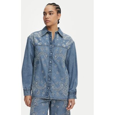 Liu Jo Koszula jeansowa UA6145 D0313 Niebieski Regular Fit 46 Niebieski Damskie Liu Jo Koszula jeansowa UA6145 D0313 Niebieski Regular Fit 46 Niebieski Damskie