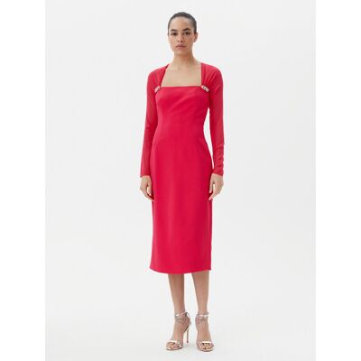 Luisa Spagnoli Sukienka koktajlowa Protocollo 541709 Czerwony Regular Fit 42 Czerwony Damskie Luisa Spagnoli Sukienka koktajlowa Protocollo 541709 Czerwony Regular Fit 42 Czerwony Damskie
