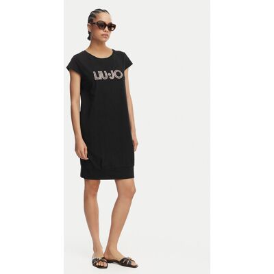 Liu Jo Beachwear Sukienka codzienna VA6212 JS003 Czarny Regular Fit S Czarny Damskie Liu Jo Beachwear Sukienka codzienna VA6212 JS003 Czarny Regular Fit S Czarny Damskie