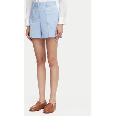 Tommy Hilfiger Szorty materiałowe WW0WW49592 Niebieski Regular Fit 44 Niebieski Damskie Tommy Hilfiger Szorty materiałowe WW0WW49592 Niebieski Regular Fit 44 Niebieski Damskie