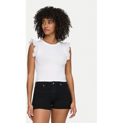 ONLY Top Mathilda 15308890 Biały Regular Fit L Biały Damskie ONLY Top Mathilda 15308890 Biały Regular Fit L Biały Damskie