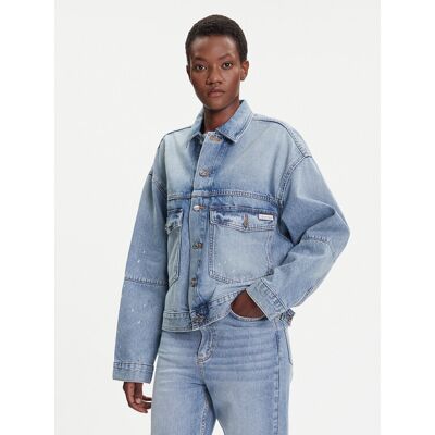 Calvin Klein Jeans Kurtka jeansowa LV047C730G Niebieski Regular Fit XS Niebieski Damskie Calvin Klein Jeans Kurtka jeansowa LV047C730G Niebieski Regular Fit XS Niebieski Damskie