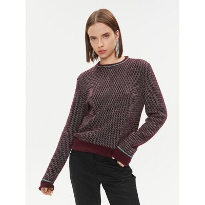 Pinko Sweter Scimpanze 102226 A1BH Bordowy Regular Fit M Bordowy Damskie Pinko Sweter Scimpanze 102226 A1BH Bordowy Regular Fit M Bordowy Damskie