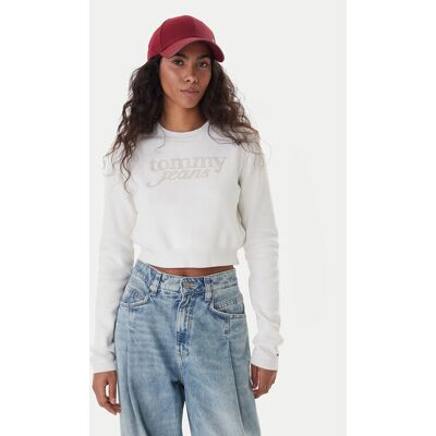 Tommy Jeans Sweter Chenille DW0DW22028 Écru Regular Fit M Kremowy Damskie Tommy Jeans Sweter Chenille DW0DW22028 Écru Regular Fit M Kremowy Damskie