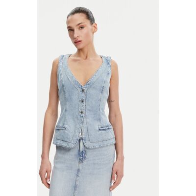 Guess Kamizelka W5GN89 D5B96 Niebieski Regular Fit M Niebieski Damskie Guess Kamizelka W5GN89 D5B96 Niebieski Regular Fit M Niebieski Damskie