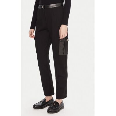 Gaudi Spodnie materiałowe 521BD24003 Czarny Slim Fit XXL Czarny Damskie Gaudi Spodnie materiałowe 521BD24003 Czarny Slim Fit XXL Czarny Damskie
