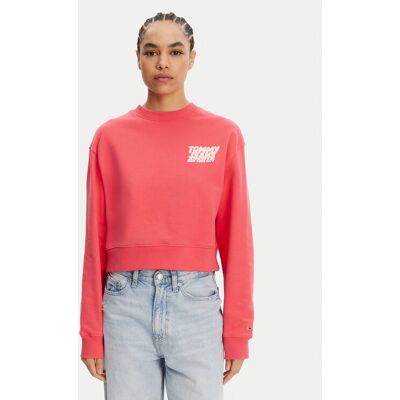 Tommy Jeans Bluza DW0DW21345 Różowy Relaxed Fit M Różowy Damskie Tommy Jeans Bluza DW0DW21345 Różowy Relaxed Fit M Różowy Damskie