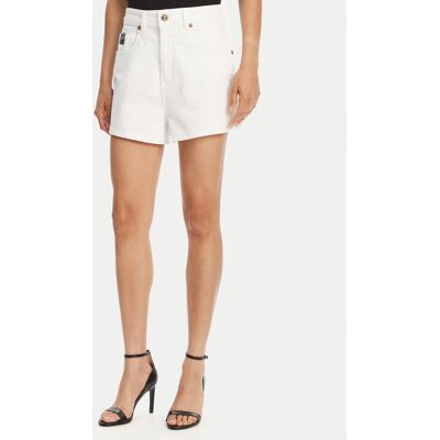 Versace Jeans Couture Szorty jeansowe 78HAD514 Biały Straight Fit 26 Biały Damskie Versace Jeans Couture Szorty jeansowe 78HAD514 Biały Straight Fit 26 Biały Damskie