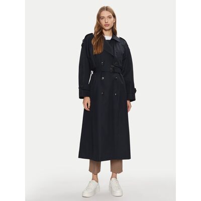 Tommy Hilfiger Trencz WW0WW45918 Granatowy Oversize L_XL Granatowy Damskie Tommy Hilfiger Trencz WW0WW45918 Granatowy Oversize L_XL Granatowy Damskie