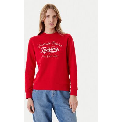 Tommy Jeans Bluza Essential DW0DW20942 Czerwony Regular Fit M Czerwony Damskie Tommy Jeans Bluza Essential DW0DW20942 Czerwony Regular Fit M Czerwony Damskie