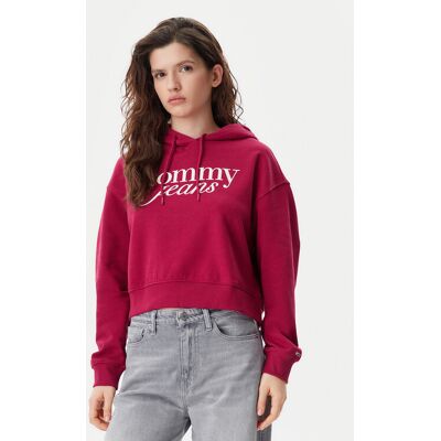 Tommy Jeans Bluza Script DW0DW20306 Różowy Relaxed Fit M Różowy Damskie Tommy Jeans Bluza Script DW0DW20306 Różowy Relaxed Fit M Różowy Damskie