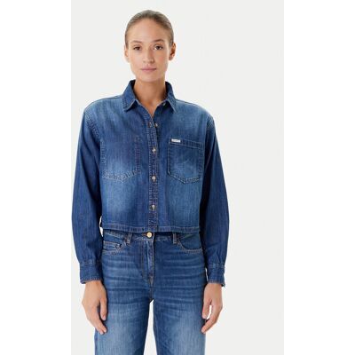Guess Jeans Koszula jeansowa W5YH0D D5M8A Granatowy Regular Fit XL Granatowy Damskie Guess Jeans Koszula jeansowa W5YH0D D5M8A Granatowy Regular Fit XL Granatowy Damskie