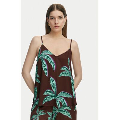 LOLA CASADEMUNT Top LS2615121 Brązowy Regular Fit S Brązowy Damskie LOLA CASADEMUNT Top LS2615121 Brązowy Regular Fit S Brązowy Damskie