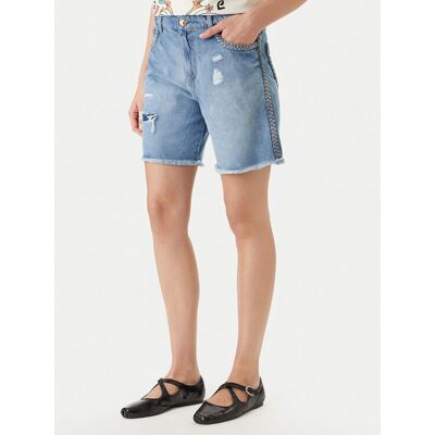 Just Cavalli Szorty jeansowe 80PAD5S5 CDWCD Granatowy Loose Fit 25 Granatowy Damskie Just Cavalli Szorty jeansowe 80PAD5S5 CDWCD Granatowy Loose Fit 25 Granatowy Damskie