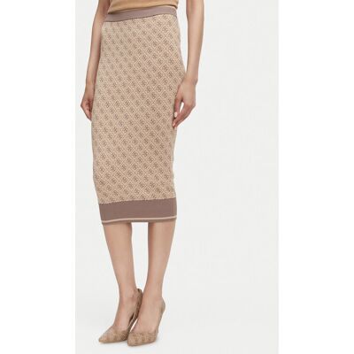 Guess Spódnica ołówkowa W6YD19 Z0961 Beżowy Slim Fit XXL Beżowy Damskie Guess Spódnica ołówkowa W6YD19 Z0961 Beżowy Slim Fit XXL Beżowy Damskie
