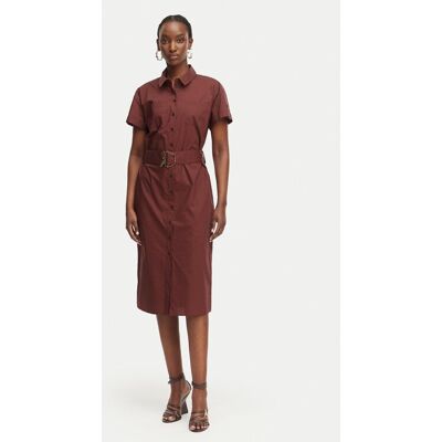 Patrizia Pepe Sukienka koszulowa 2A3067/A9B9-B887 Brązowy ciemny Regular Fit 38 Brązowy ciemny Damskie Patrizia Pepe Sukienka koszulowa 2A3067/A9B9-B887 Brązowy ciemny Regular Fit 38 Brązowy ciemny Damskie
