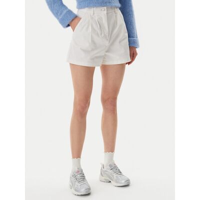 Tommy Jeans Szorty materiałowe Claire DW0DW21643 Écru Regular Fit 29 Kremowy Damskie Tommy Jeans Szorty materiałowe Claire DW0DW21643 Écru Regular Fit 29 Kremowy Damskie